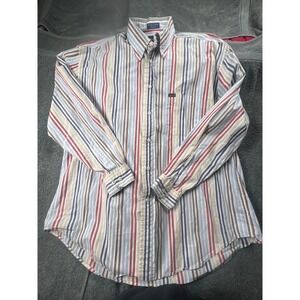 Faconnable Striped Button Down‎  XL 100% Cotton Designed in France Made in US